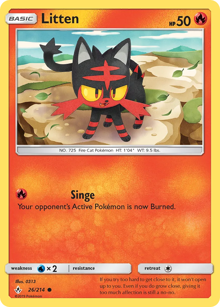 Litten — SM - Unbroken Bonds — Pokemon