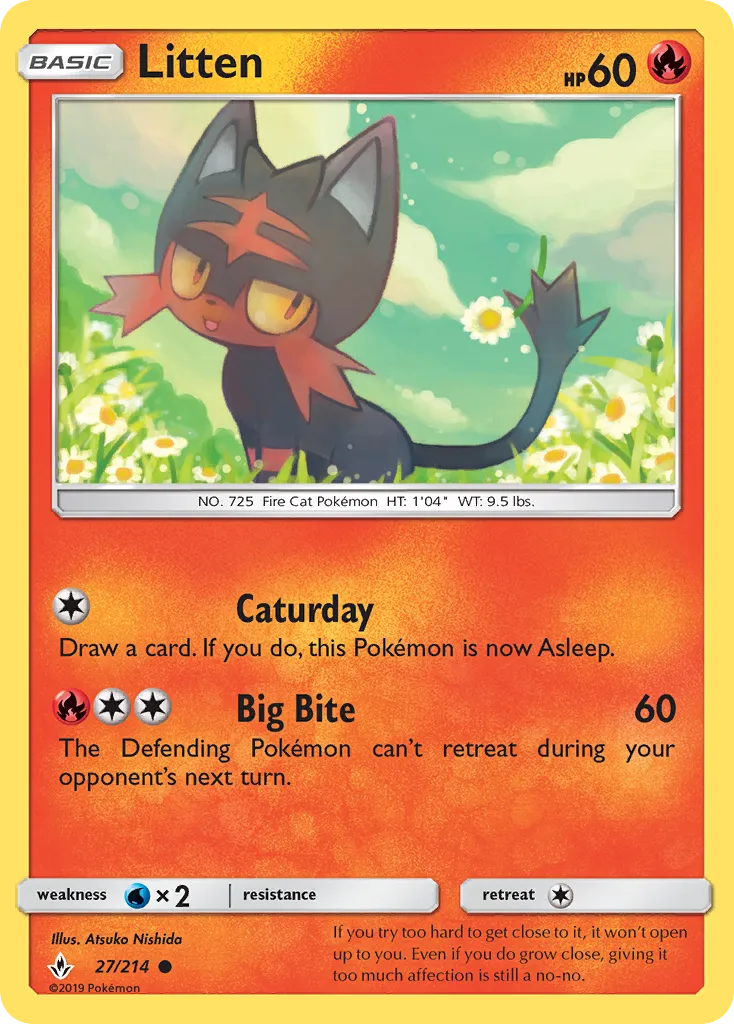 Litten — SM - Unbroken Bonds — Pokemon