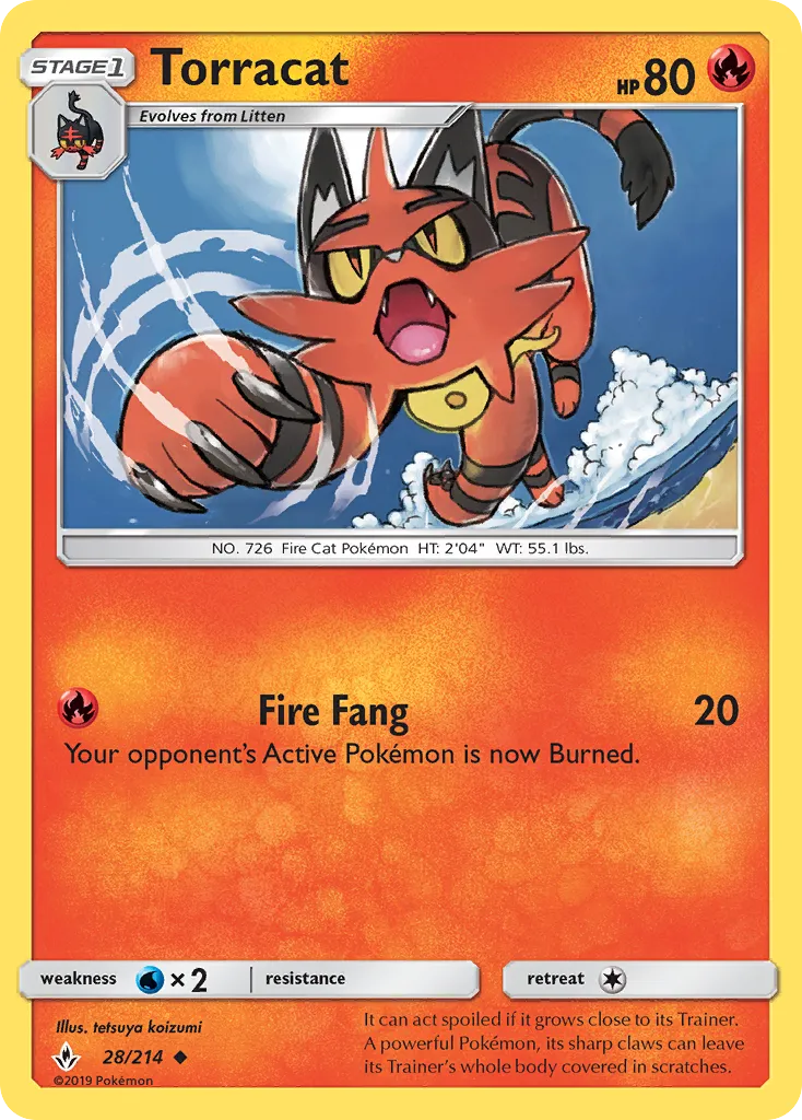 Torracat — SM - Unbroken Bonds — Pokémon