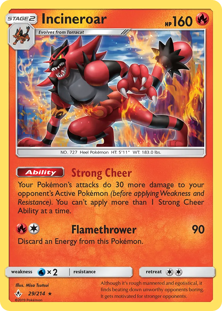 Incineroar — SM - Unbroken Bonds — Pokemon