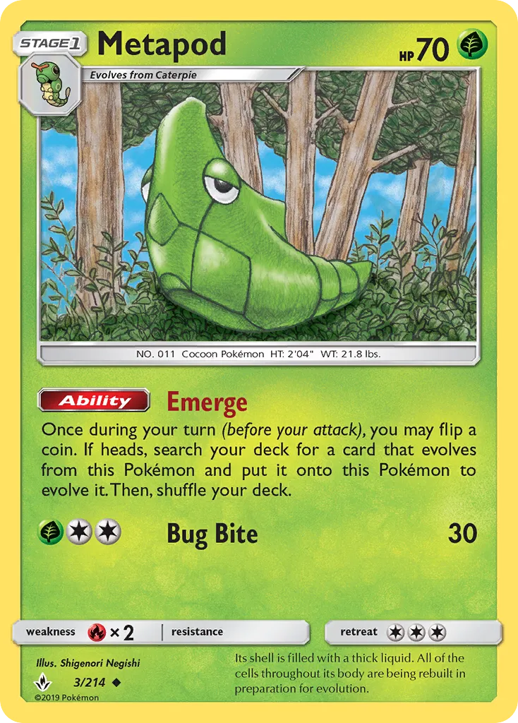 Metapod — SM - Unbroken Bonds — Pokémon