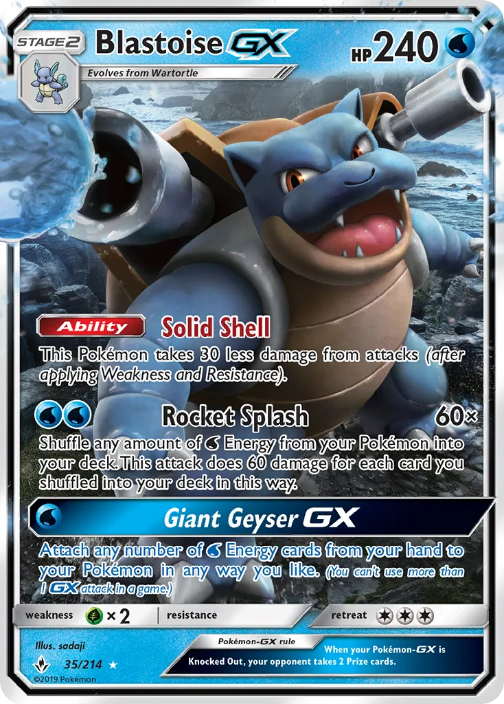 Blastoise GX — SM - Unbroken Bonds — Pokémon