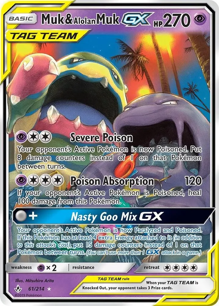 Muk & Alolan Muk GX — SM - Unbroken Bonds — Pokemon