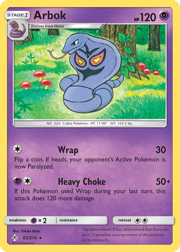Arbok — SM - Unbroken Bonds — Pokemon