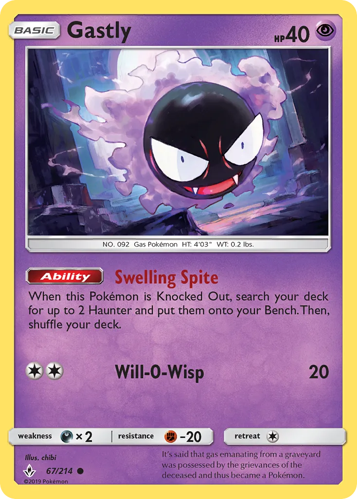 Gastly — SM - Unbroken Bonds — Pokémon