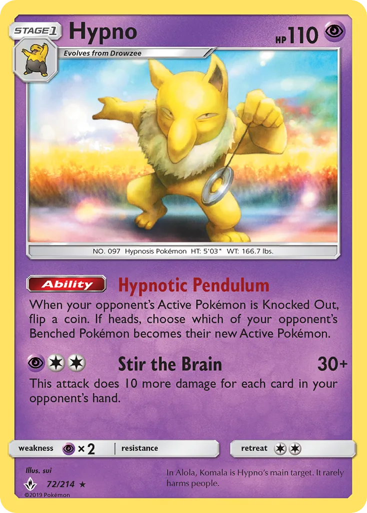 Hypno — SM - Unbroken Bonds — Pokemon