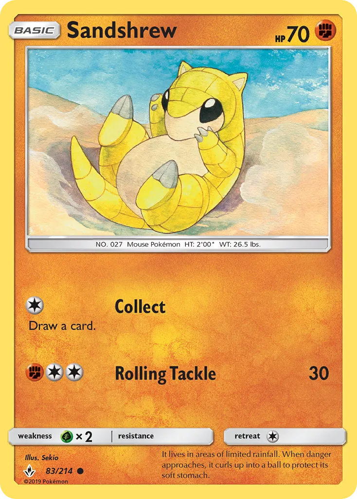 Sandshrew — SM - Unbroken Bonds — Pokemon