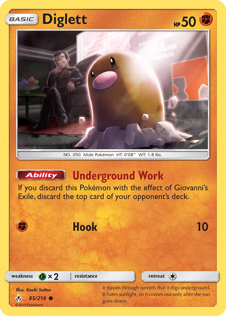 Diglett — SM - Unbroken Bonds — Pokemon