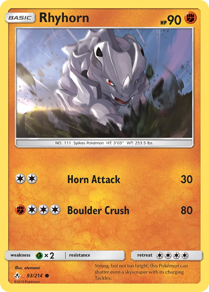 Rhyhorn — SM - Unbroken Bonds — Pokemon