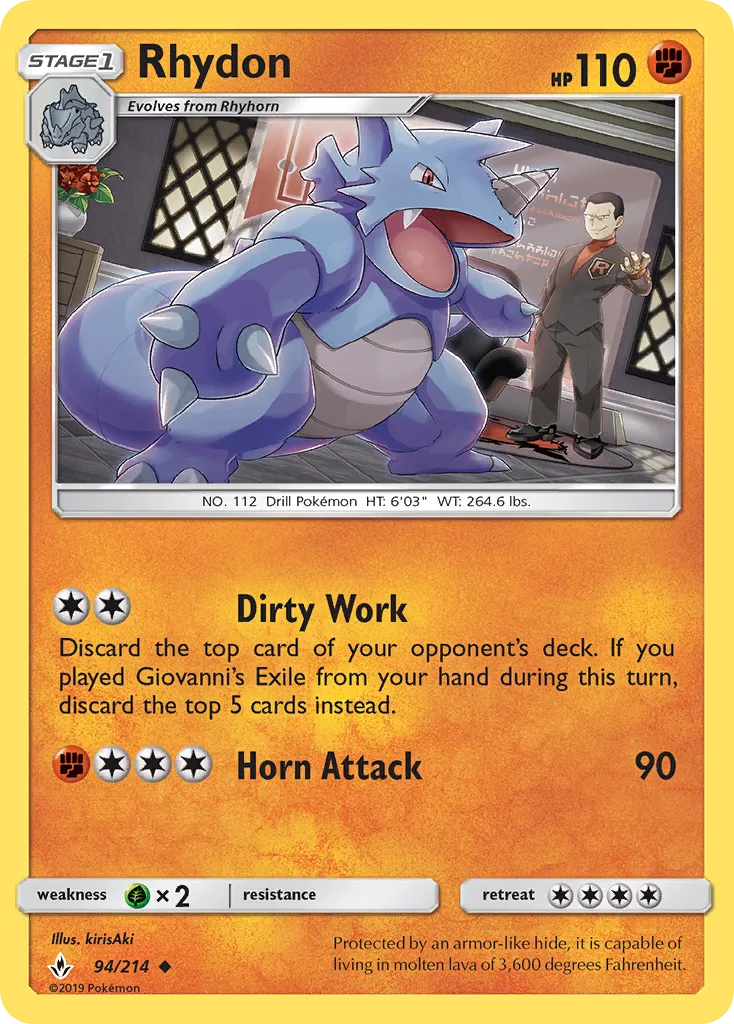 Rhydon — SM - Unbroken Bonds — Pokemon
