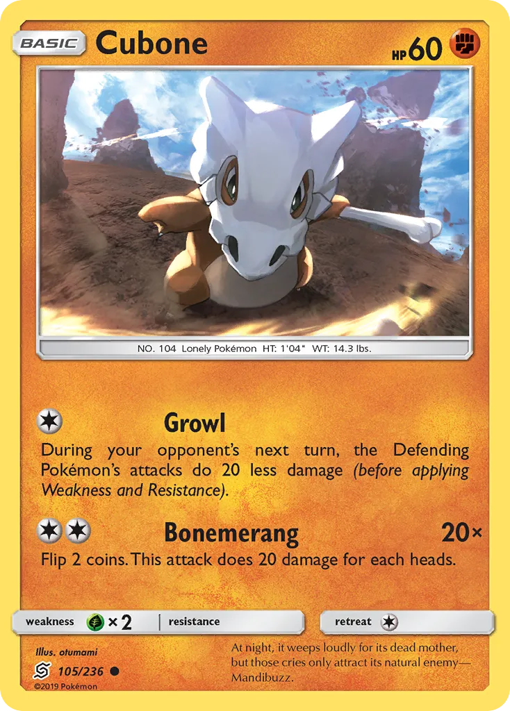Cubone — SM - Unified Minds — Pokemon