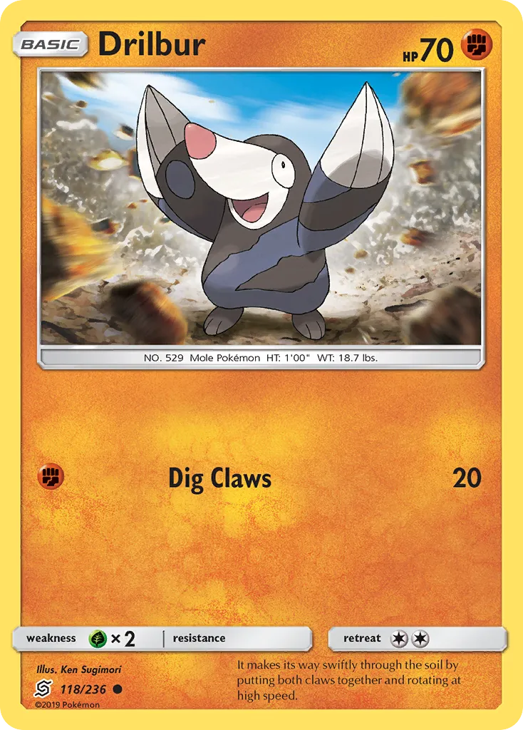 Drilbur — SM - Unified Minds — Pokemon