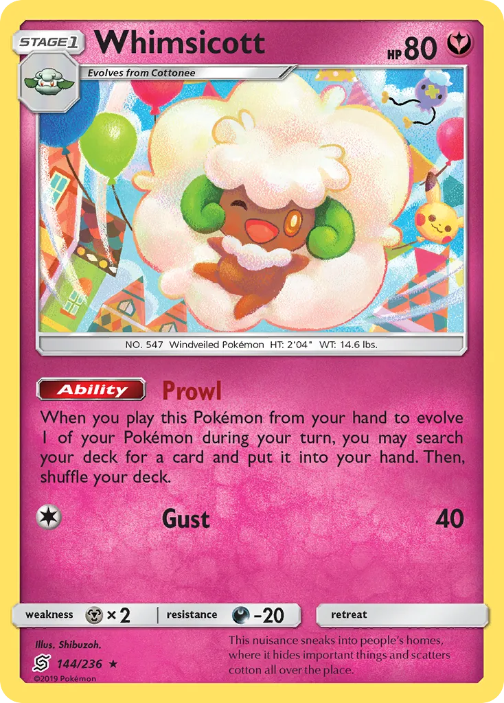 Whimsicott — SM - Unified Minds — Pokemon