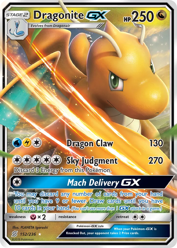 Dragonite GX — SM - Unified Minds — Pokémon