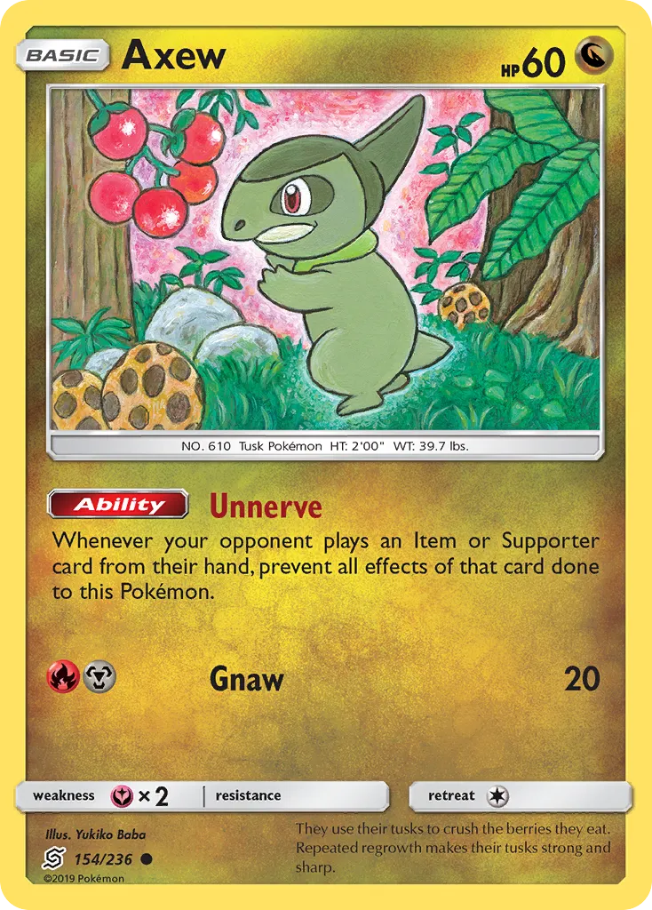 Axew from SM - Unified Minds - Pokemon