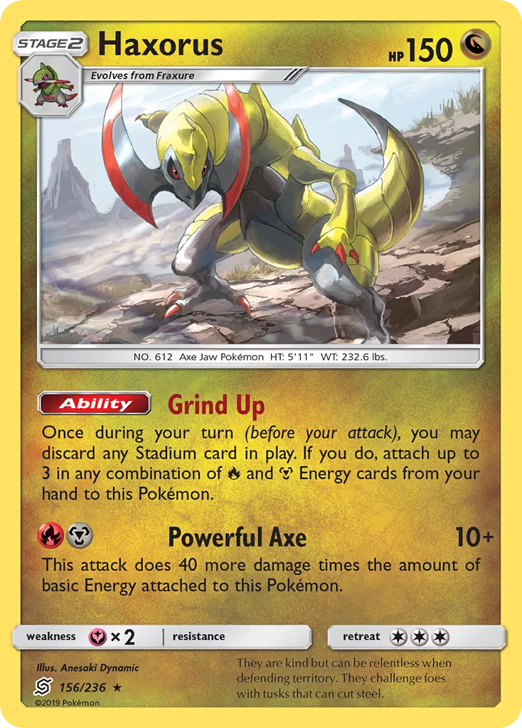 Haxorus — SM - Unified Minds — Pokemon