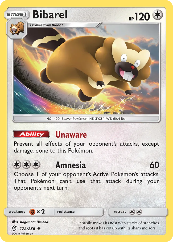 Bibarel — SM - Unified Minds — Pokemon