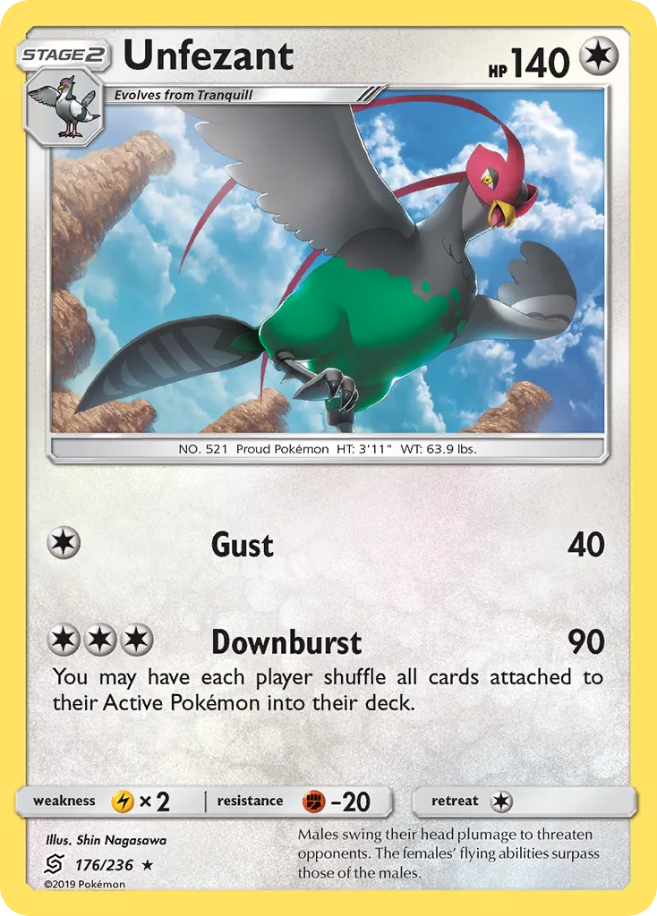 Unfezant — SM - Unified Minds — Pokemon