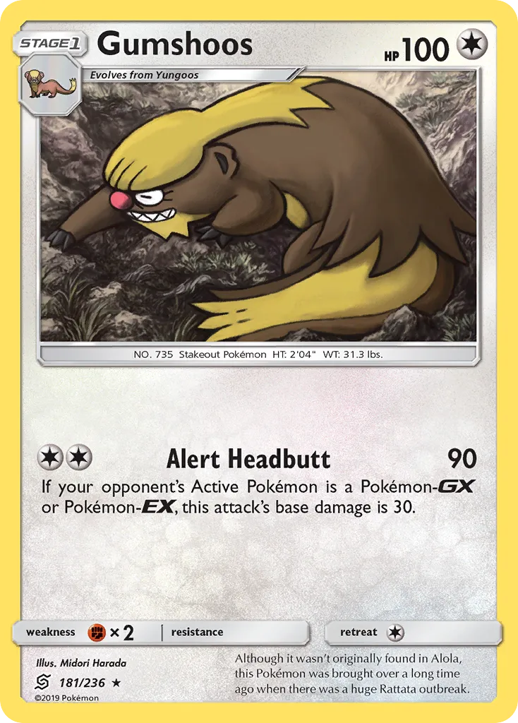 Gumshoos — SM - Unified Minds — Pokemon
