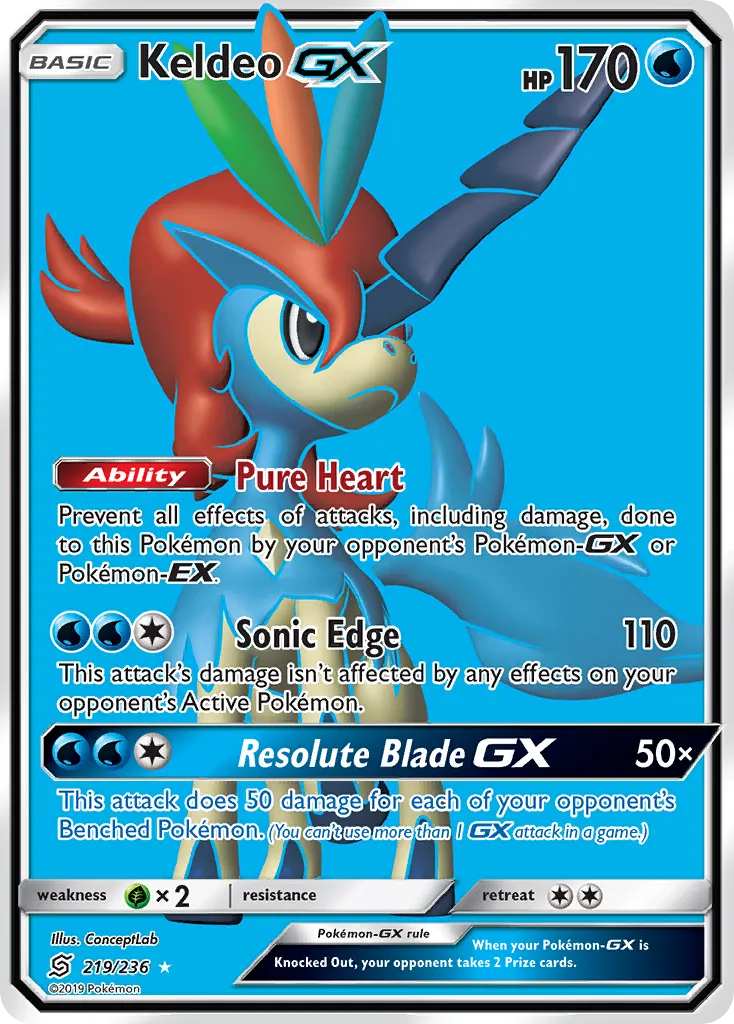 Keldeo GX — SM - Unified Minds — Pokémon