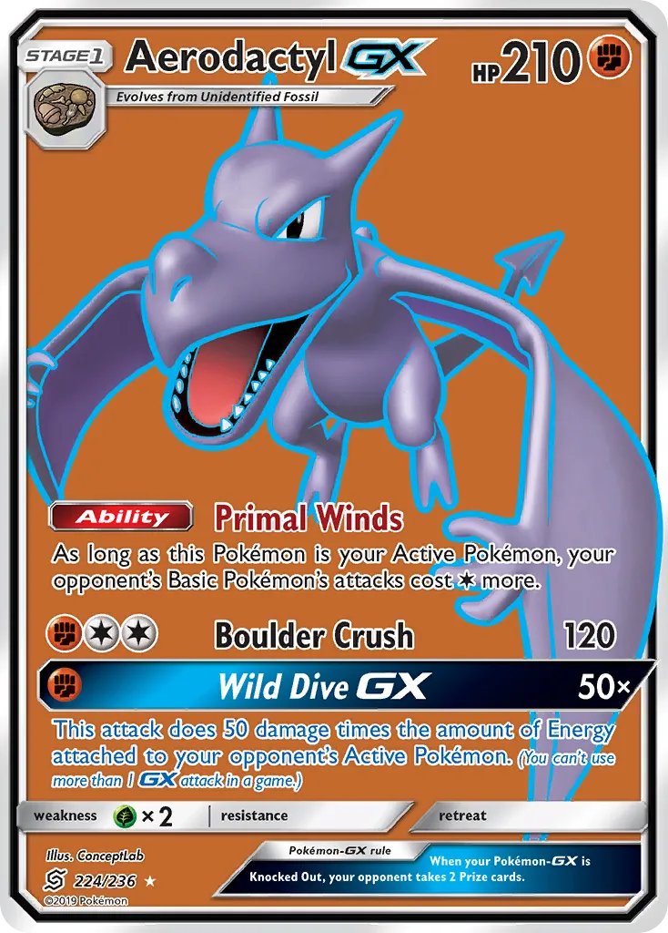 Aerodactyl GX — SM - Unified Minds — Pokemon