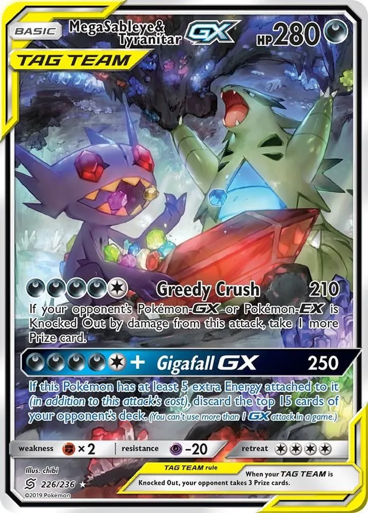 Mega Sableye & Tyranitar GX — SM - Unified Minds — Pokémon