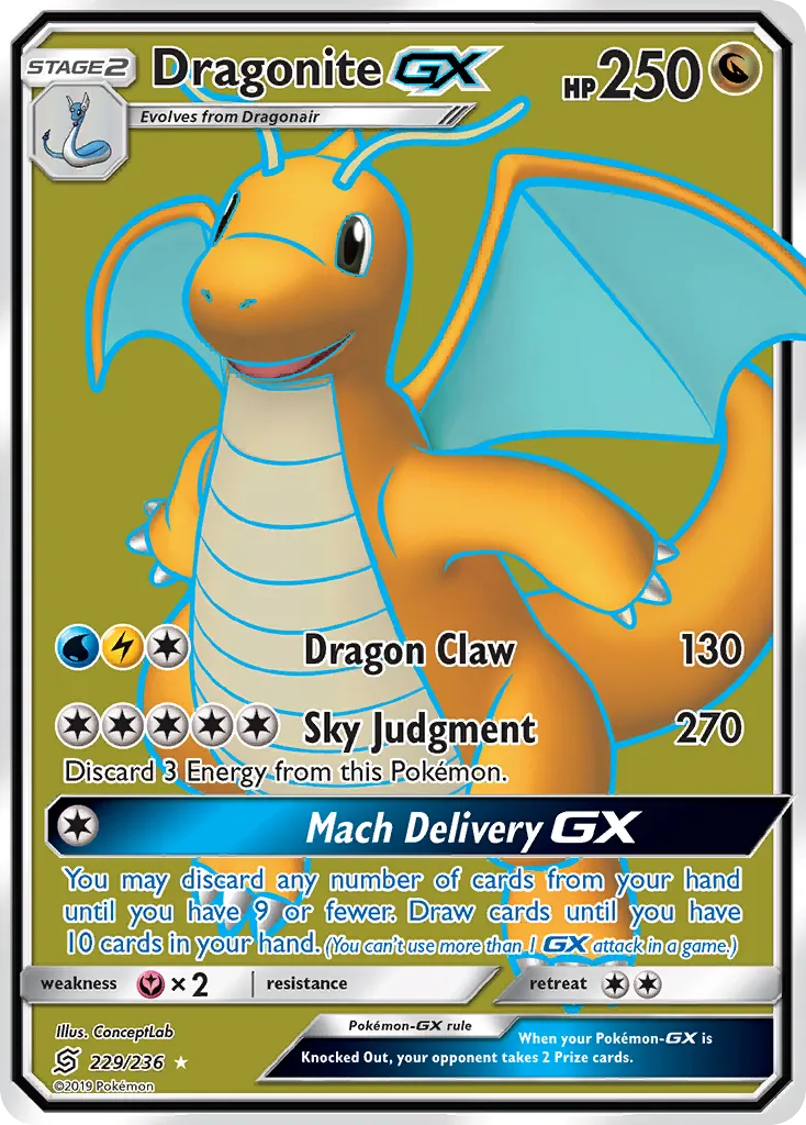 Dragonite GX — SM - Unified Minds — Pokémon