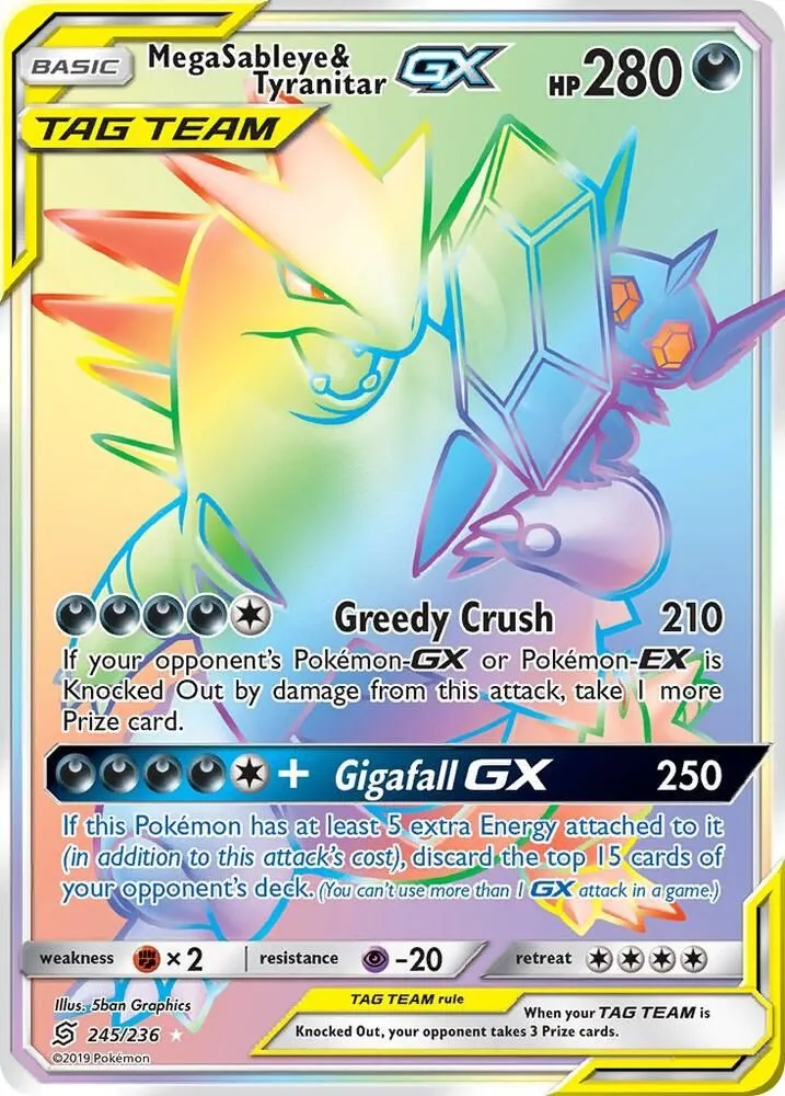 Mega Sableye & Tyranitar GX — SM - Unified Minds — Pokemon