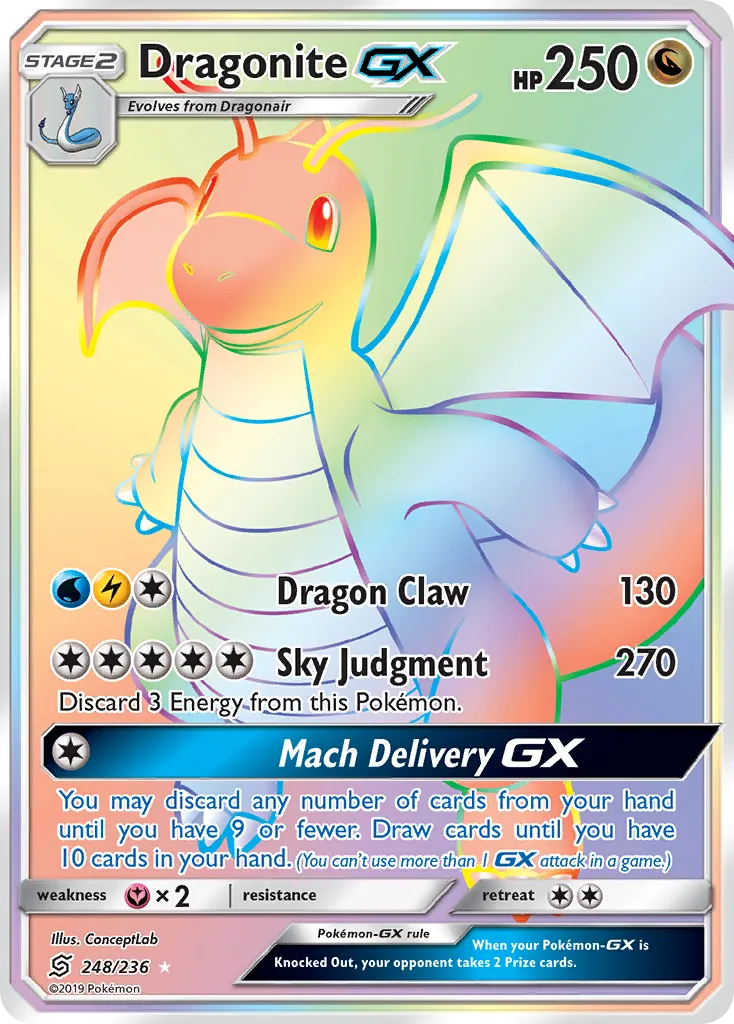Dragonite GX — SM - Unified Minds — Pokemon