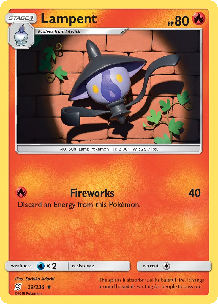 Lampent — SM - Unified Minds — Pokemon