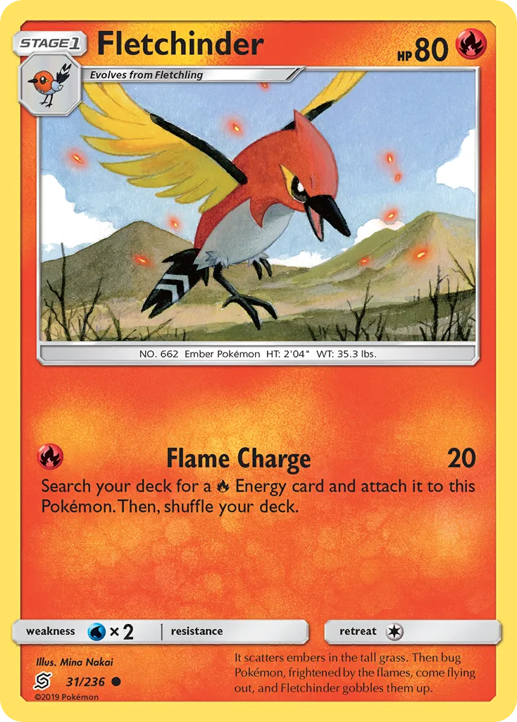 Fletchinder — SM - Unified Minds — Pokemon