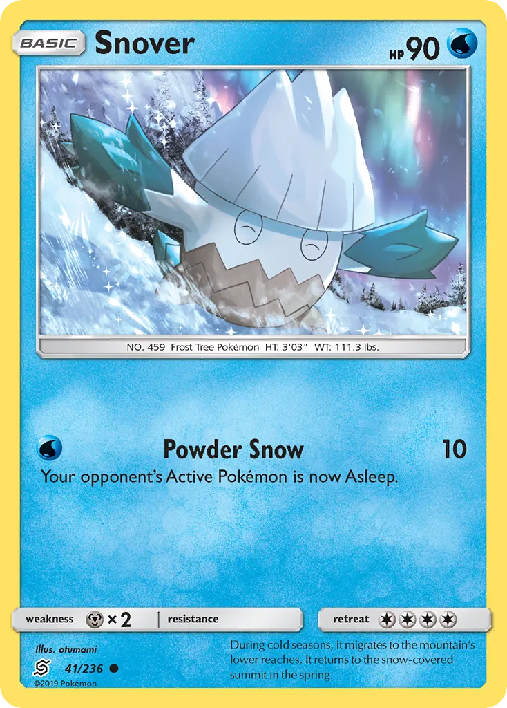 Snover — SM - Unified Minds — Pokemon