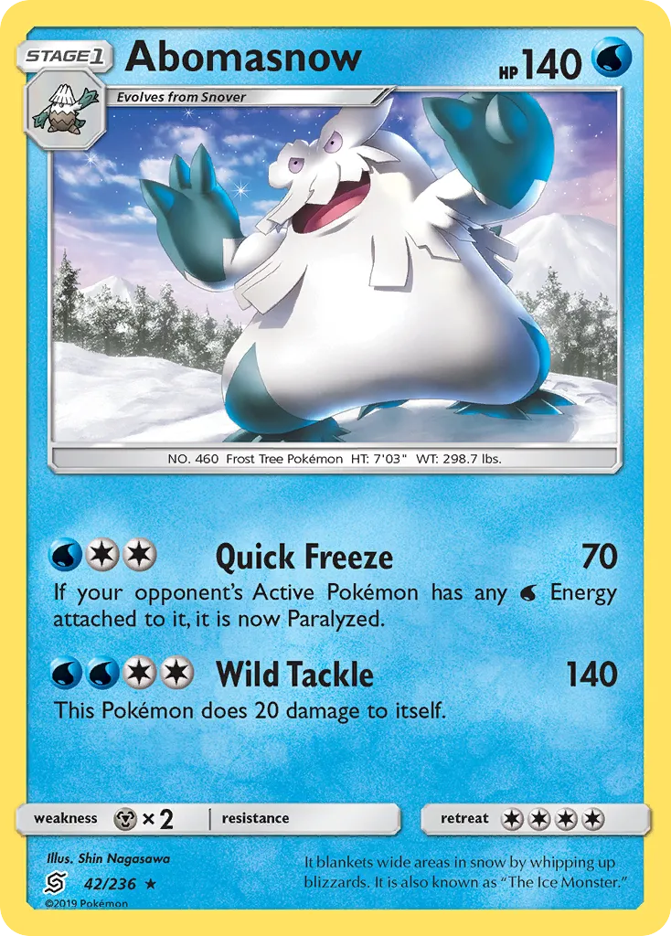 Abomasnow — SM - Unified Minds — Pokemon