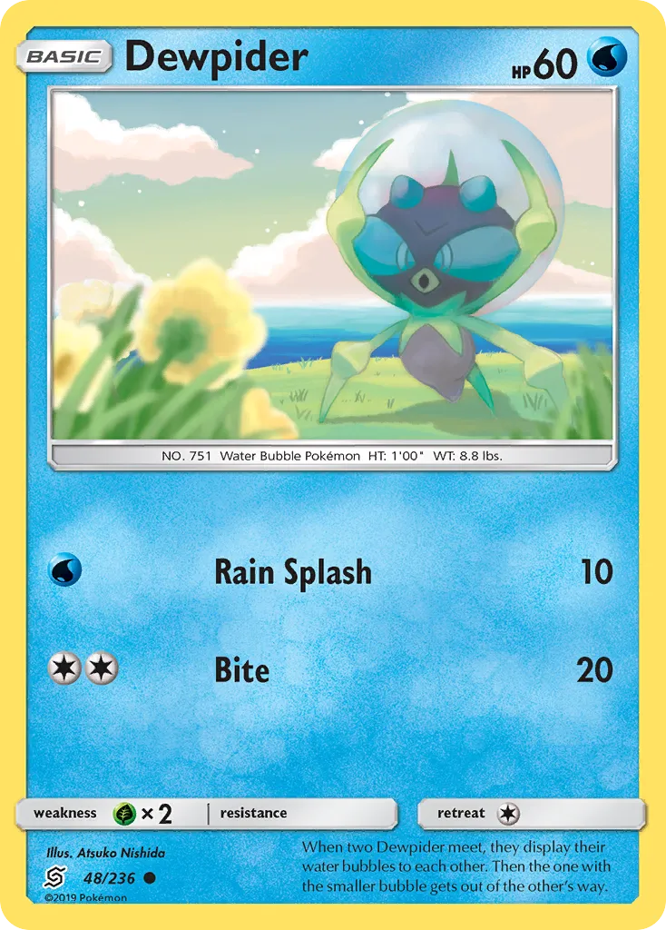 Dewpider — SM - Unified Minds — Pokemon