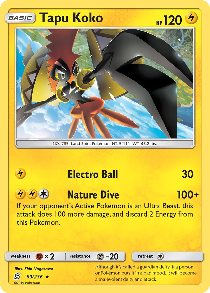Tapu Koko — SM - Unified Minds — Pokemon