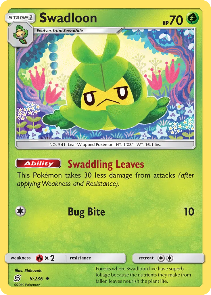 Swadloon from SM - Unified Minds - Pokemon