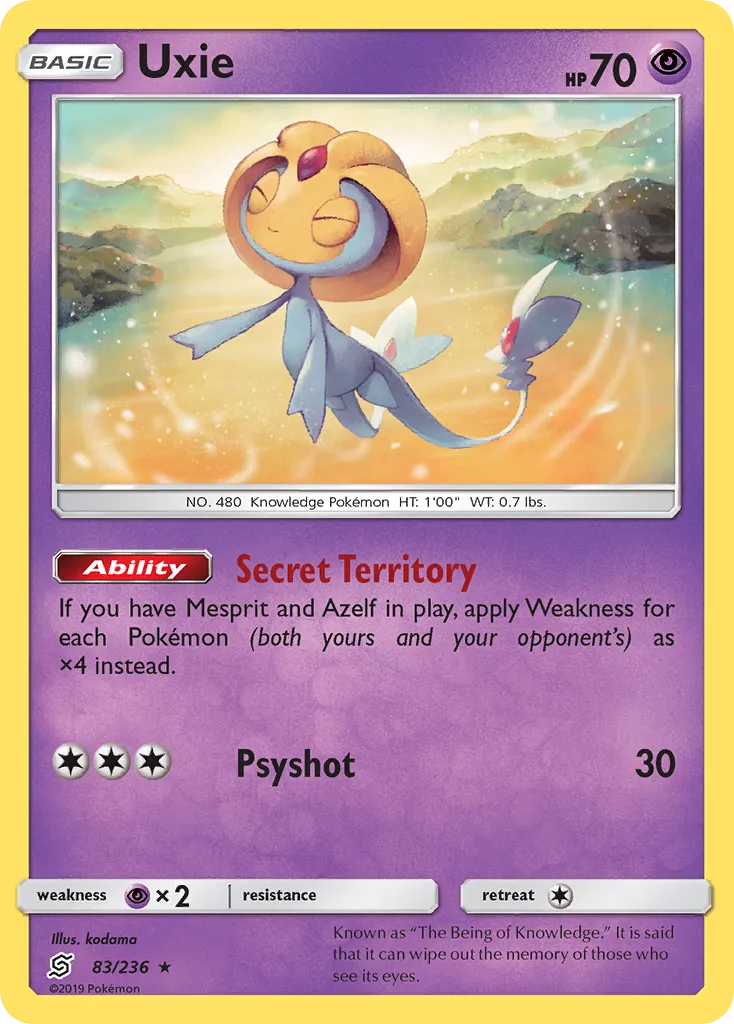 Uxie — SM - Unified Minds — Pokemon