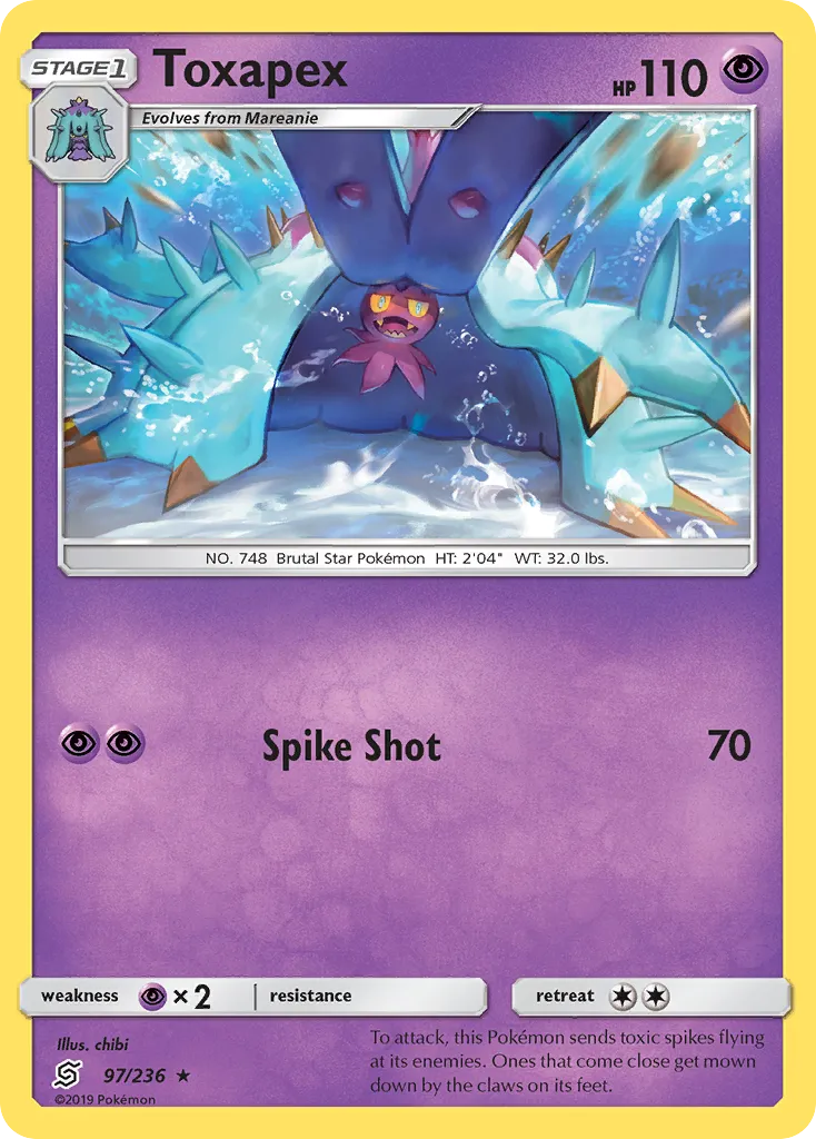 Toxapex — SM - Unified Minds — Pokemon