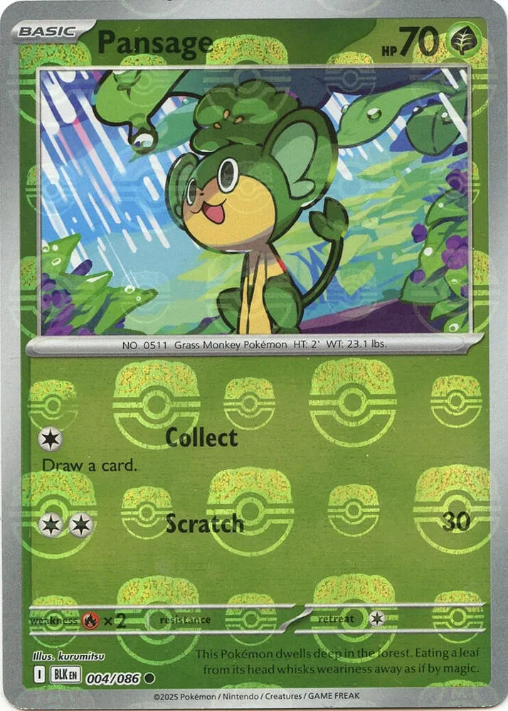 Pansage — SV: Black Bolt — Pokémon