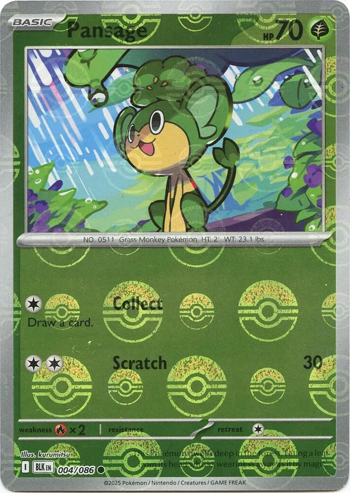 Pansage — SV: Black Bolt — Pokemon