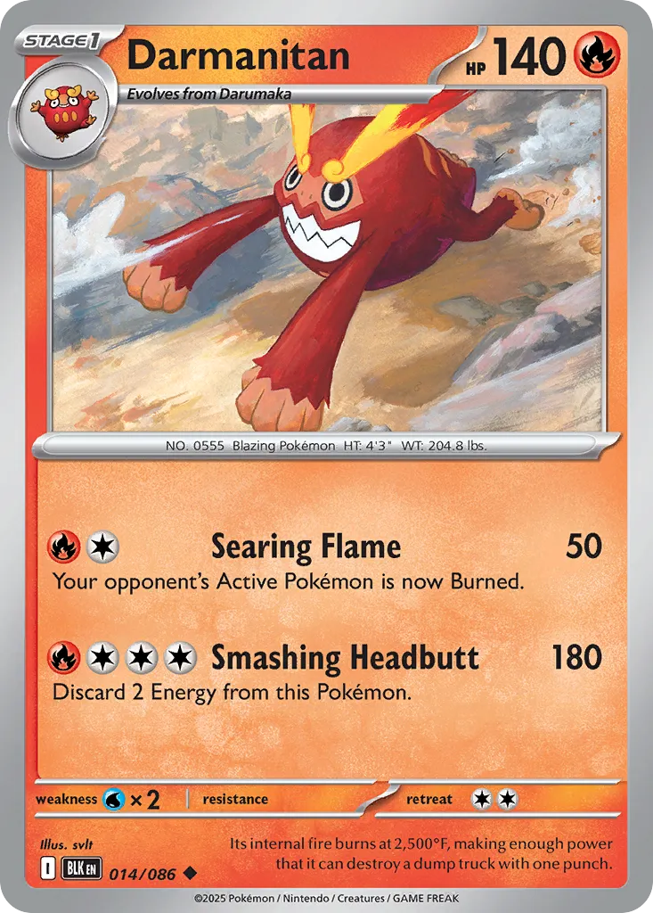 Darmanitan — SV: Black Bolt — Pokemon