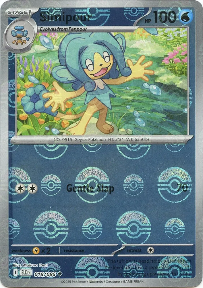 Simipour — SV: Black Bolt — Pokémon
