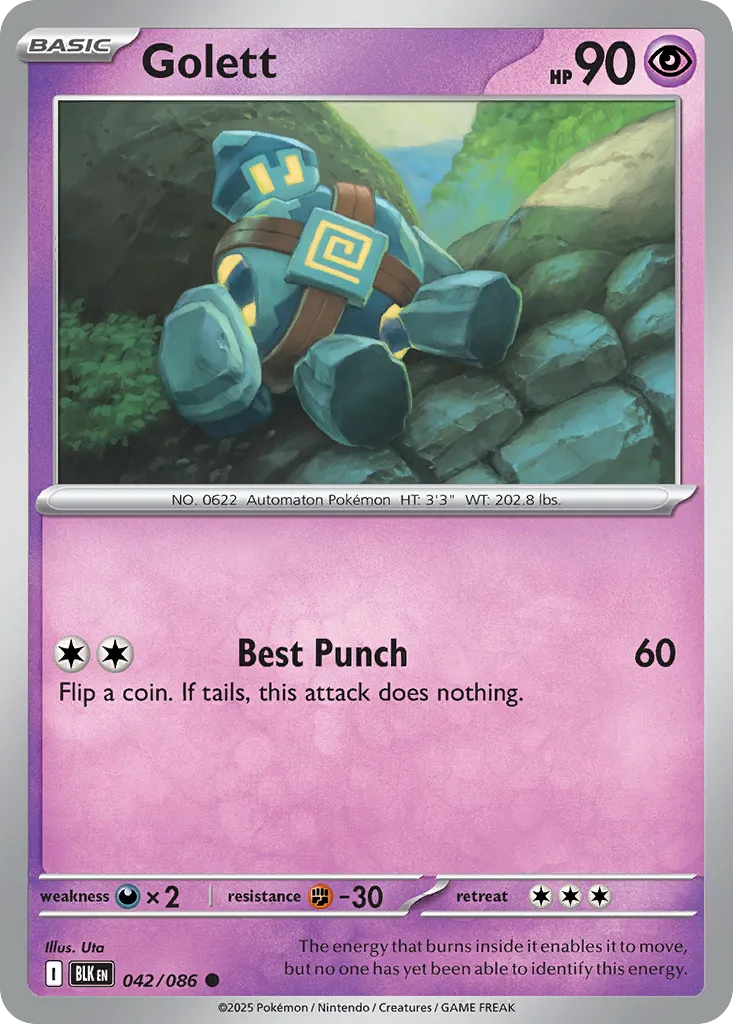 Golett — SV: Black Bolt — Pokémon