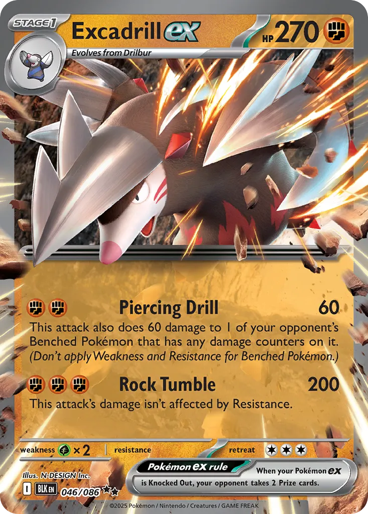 Excadrill ex — SV: Black Bolt — Pokémon