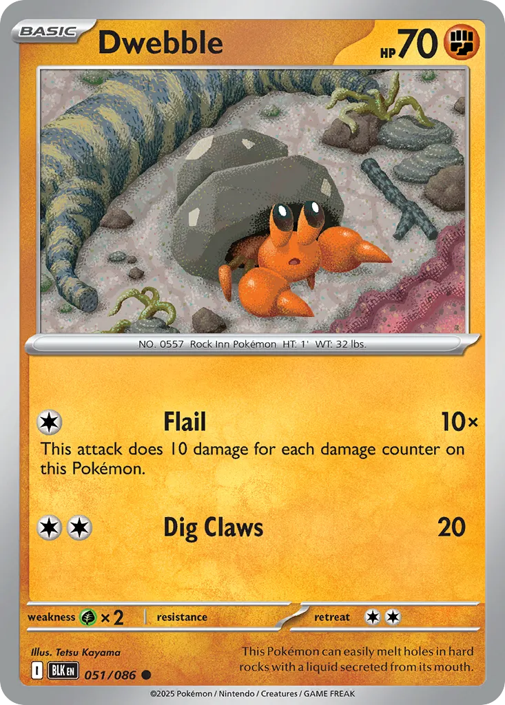 Dwebble — SV: Black Bolt — Pokémon