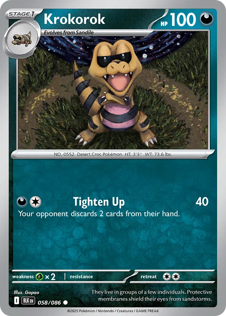 Krokorok — SV: Black Bolt — Pokémon
