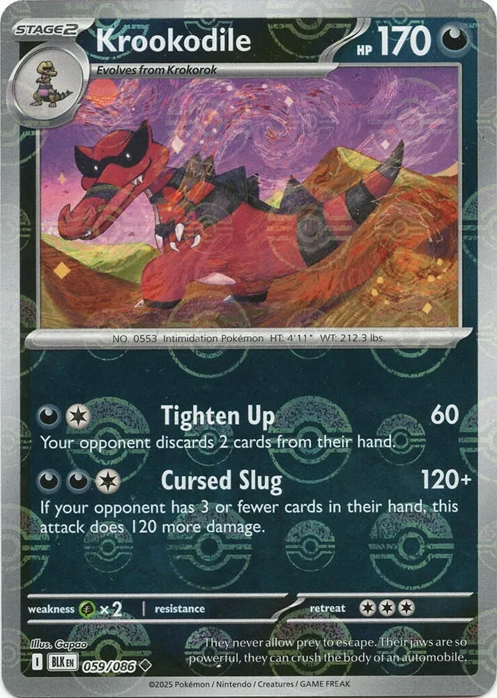 Krookodile — SV: Black Bolt — Pokemon