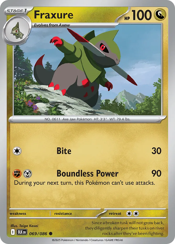Fraxure — SV: Black Bolt — Pokémon
