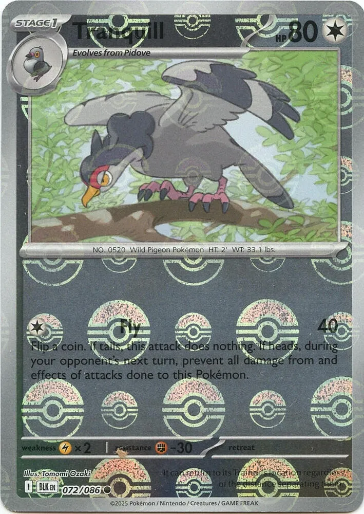 Tranquill — SV: Black Bolt — Pokémon