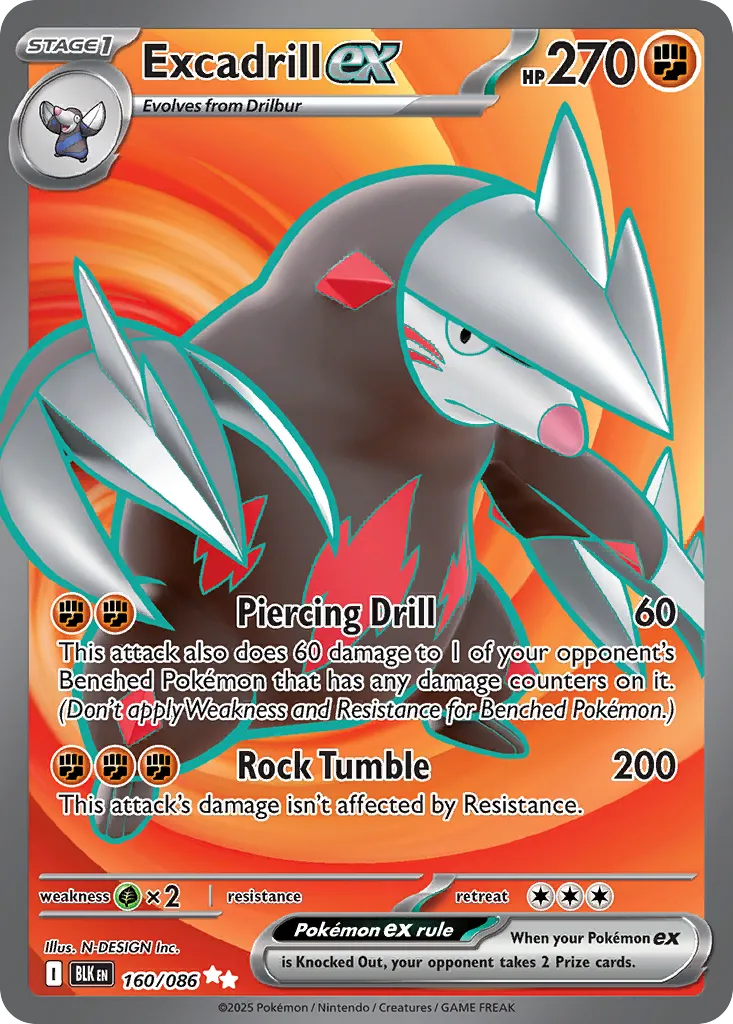 Excadrill ex — SV: Black Bolt — Pokémon